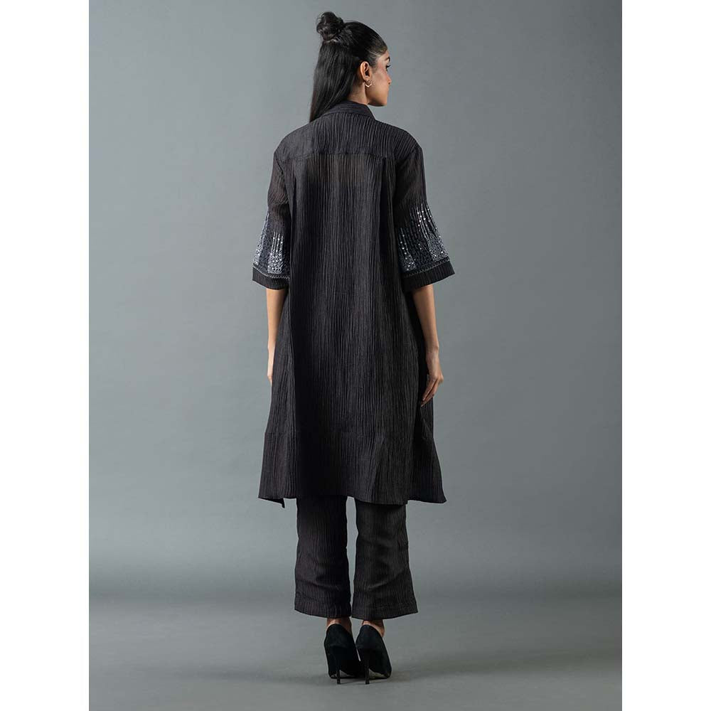 OJA Black Kurta with Pant (Set of 2)