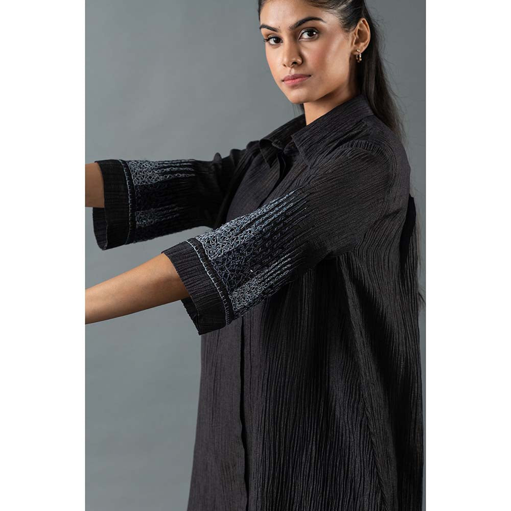 OJA Black Kurta with Pant (Set of 2)