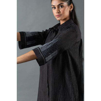OJA Black Kurta with Pant (Set of 2)