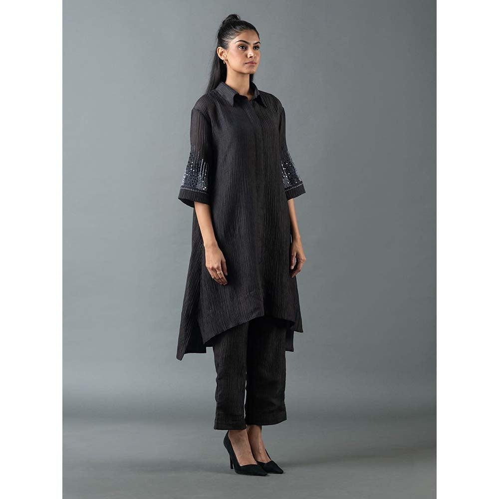 OJA Black Kurta with Pant (Set of 2)