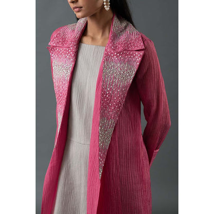 OJA Multi Colour Midi Dress with Jacket (Set of 2)