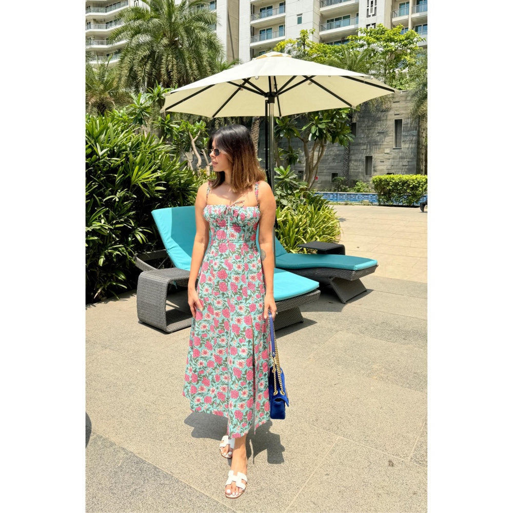 Old Marigold Aurora Printed Multicoloured Bustier Sundress