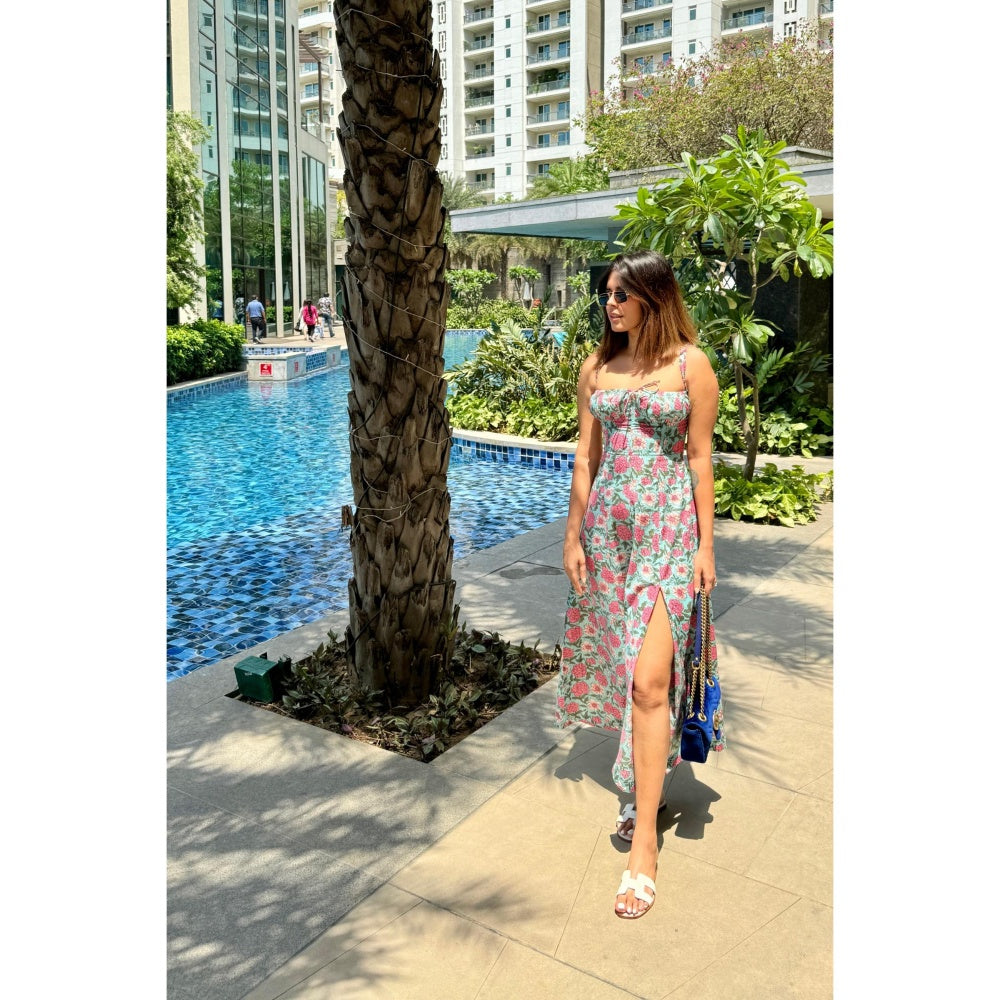 Old Marigold Aurora Printed Multicoloured Bustier Sundress