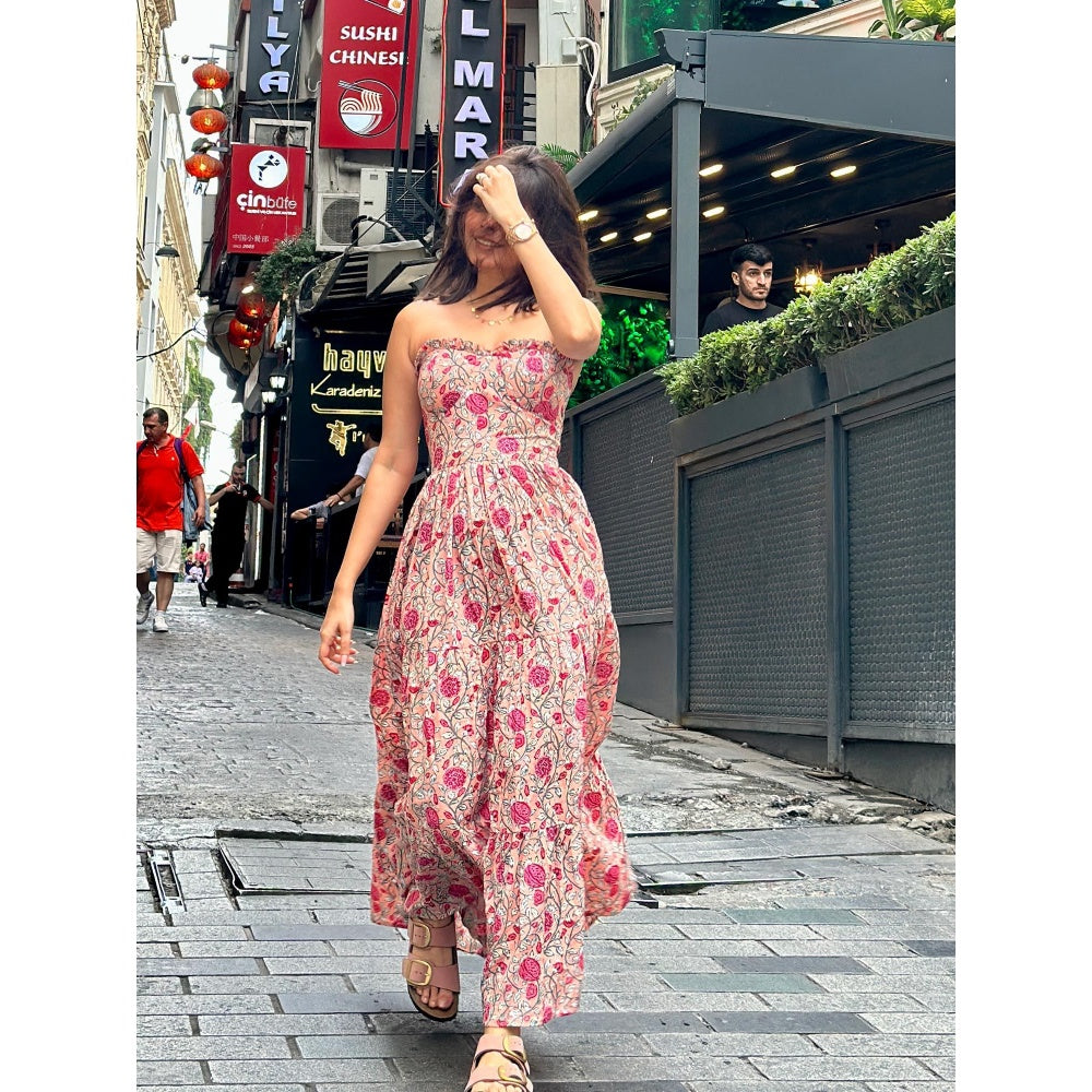Old Marigold Cressida Floral Bustier Sun Dress