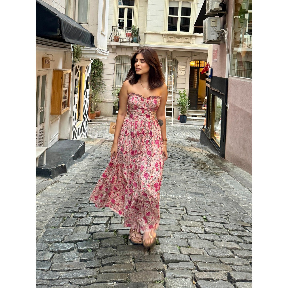 Old Marigold Cressida Floral Bustier Sun Dress