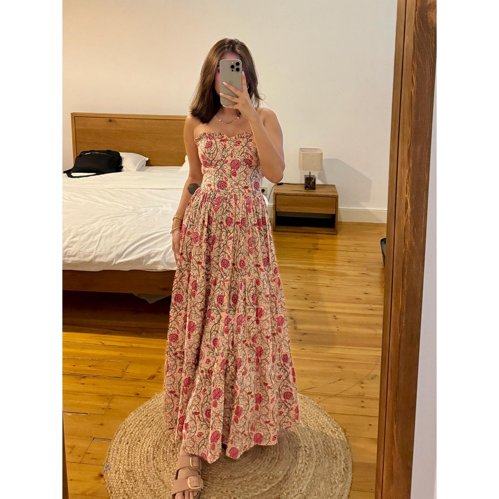 Old Marigold Cressida Floral Bustier Sun Dress