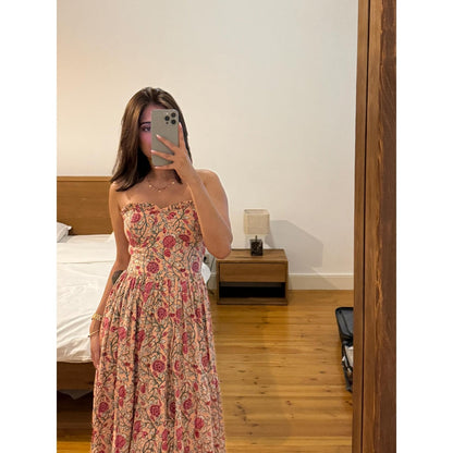 Old Marigold Cressida Floral Bustier Sun Dress
