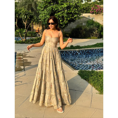 Old Marigold Grace Bustier Maxi Sundress