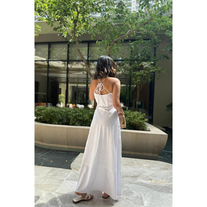 Old Marigold Riri White Corset Bustier Sun Dress