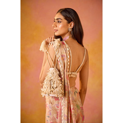 Old Marigold Nihaar Cowrie Shell Embroidered Stitched Blouse