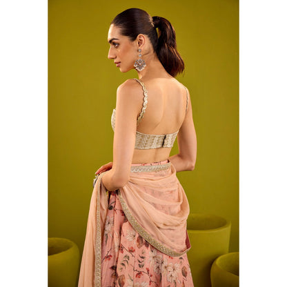 Old Marigold Geet Silver Embroidered Strappy Stitched Blouse