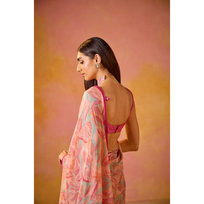 Old Marigold Amiri Hot Pink Sequinned Stitched Blouse