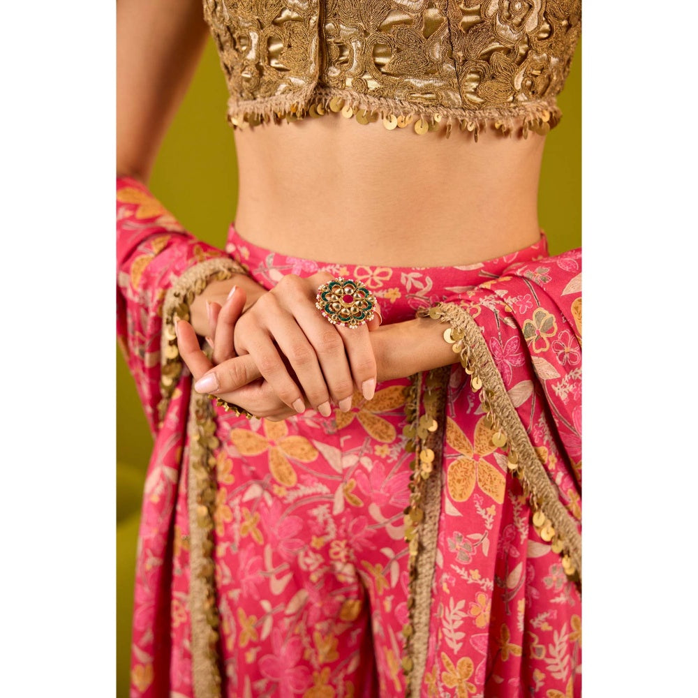 Old Marigold Chahat Embroidered Strappy Blouse