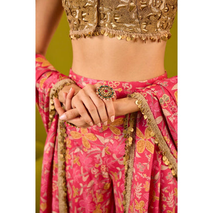 Old Marigold Chahat Embroidered Strappy Blouse