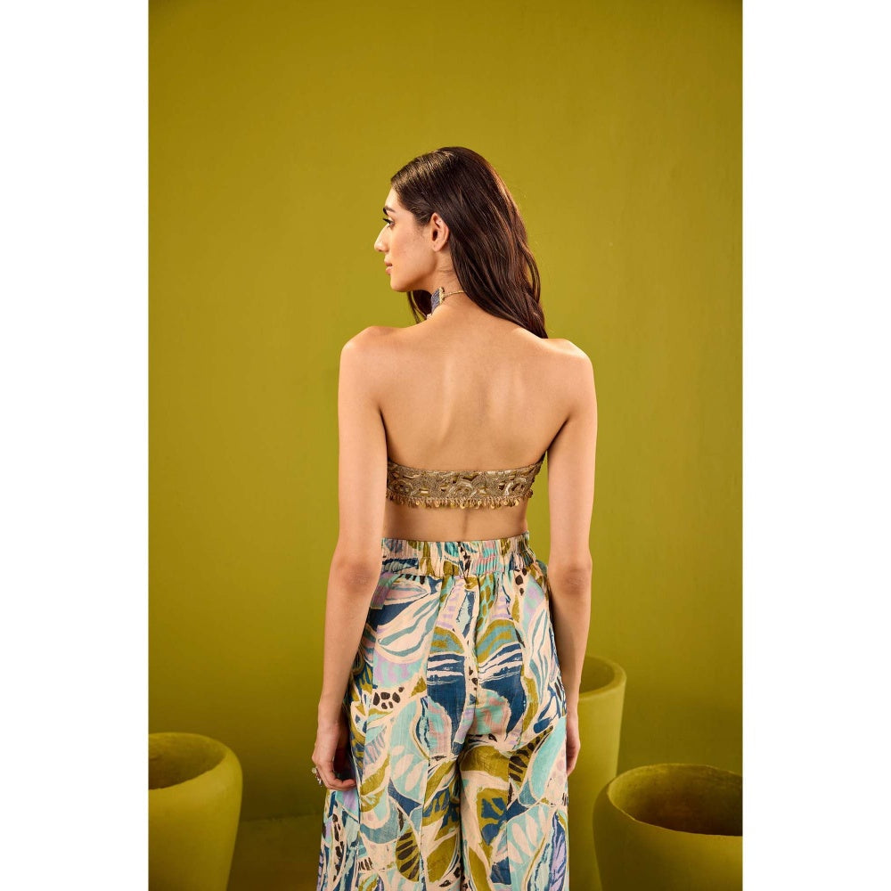 Old Marigold Chahat Embroidered Strappy Blouse