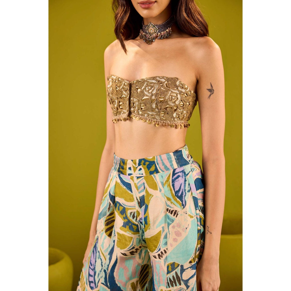 Old Marigold Chahat Embroidered Strappy Blouse
