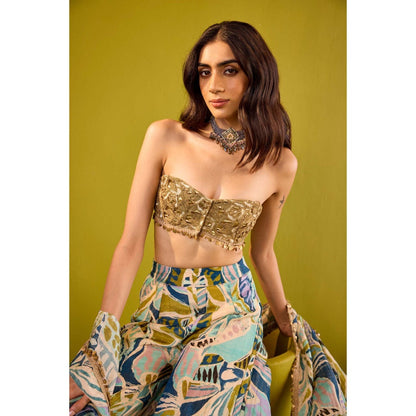 Old Marigold Chahat Embroidered Strappy Blouse