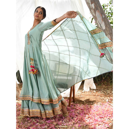 OMAANA Atrangi Anarkali Set (Set of 3)