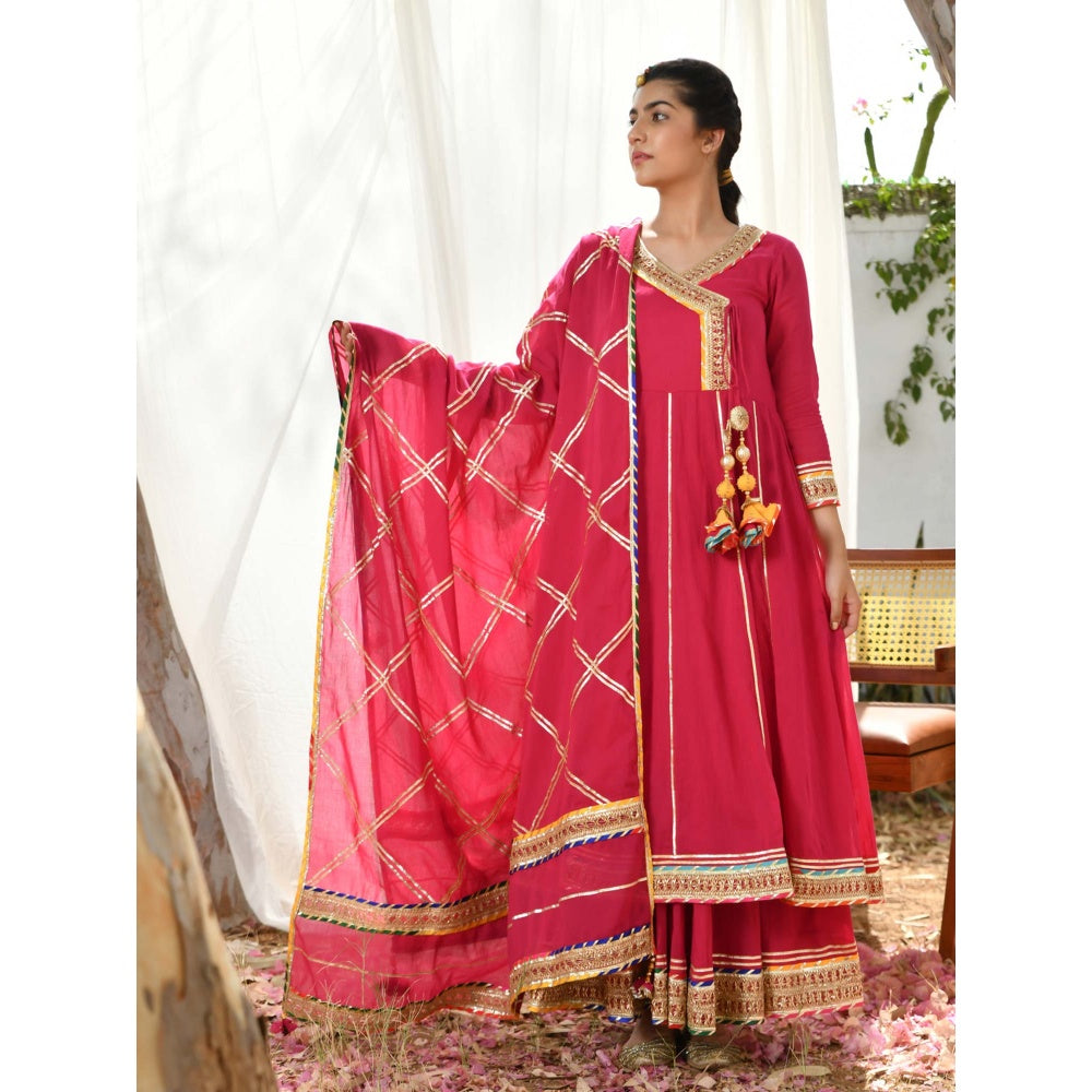 OMAANA Atrangi Anarkali Set (Set of 3)