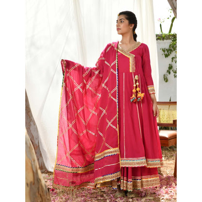 OMAANA Atrangi Anarkali Set (Set of 3)