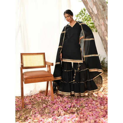 OMAANA Kajri Sharara Set (Set of 3)