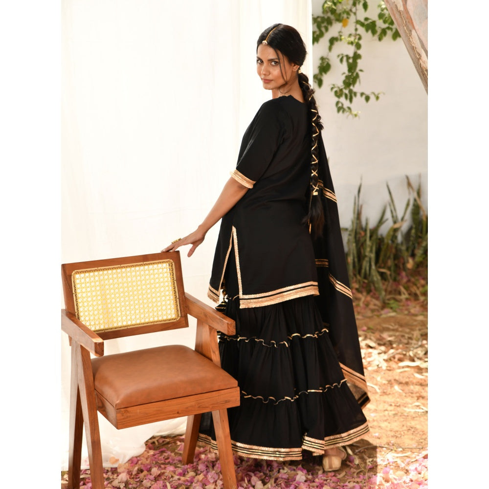 OMAANA Kajri Sharara Set (Set of 3)