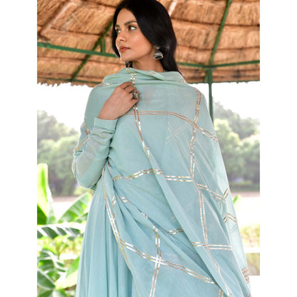 OMAANA Dhara Paavni Anarkali Kurta (Set of 3)