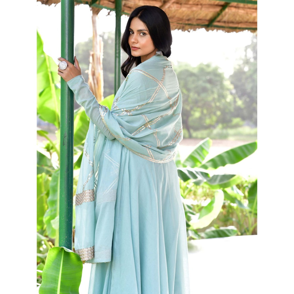 OMAANA Dhara Paavni Anarkali Kurta (Set of 3)