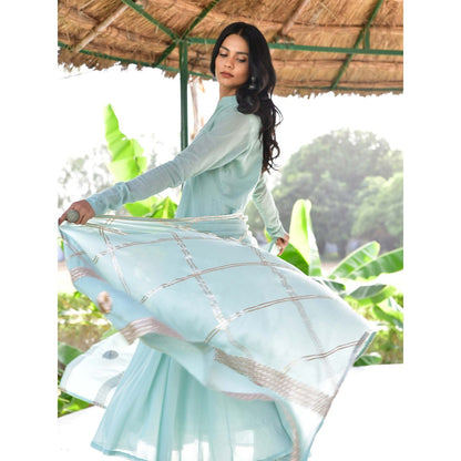 OMAANA Dhara Paavni Anarkali Kurta (Set of 3)