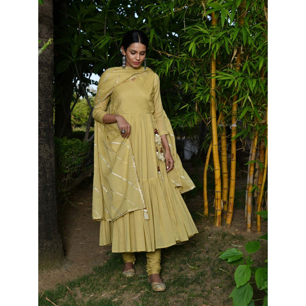 OMAANA Chandan Anarkali Set (Set of 3)