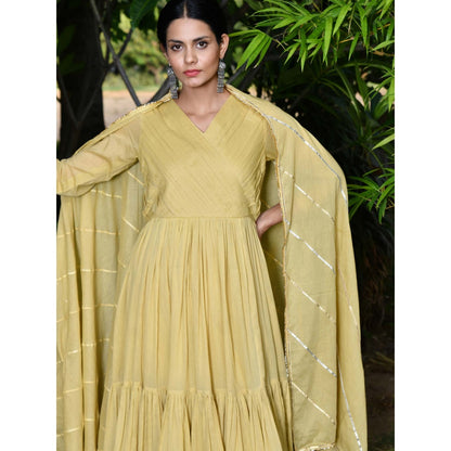 OMAANA Chandan Anarkali Set (Set of 3)