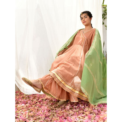 OMAANA Mastani Anarkali Kurta Set (Set of 3)