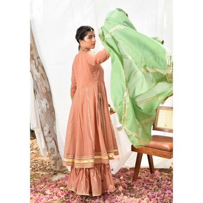 OMAANA Mastani Anarkali Kurta Set (Set of 3)