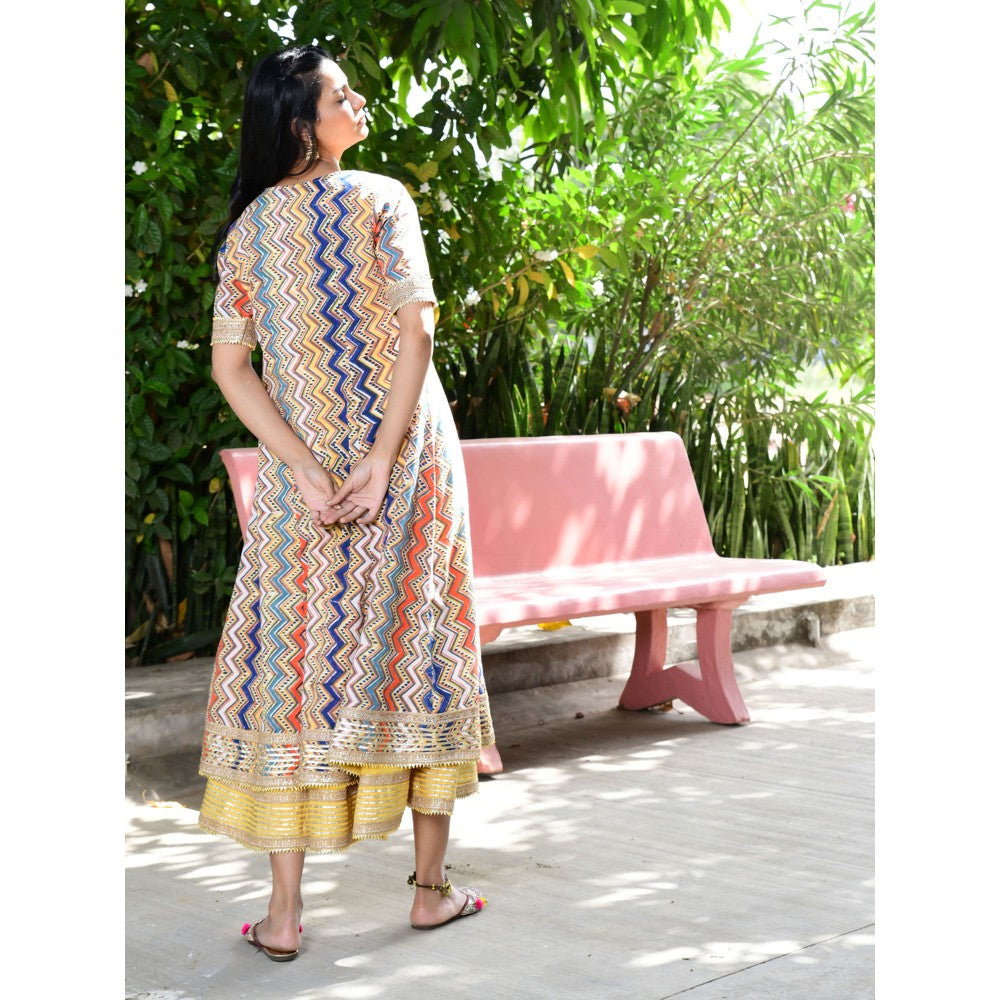 OMAANA Padmini Anarkali Suit Set (Set of 3)
