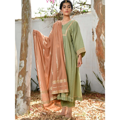 OMAANA Green Haseena Kurta Set (Set of 3)