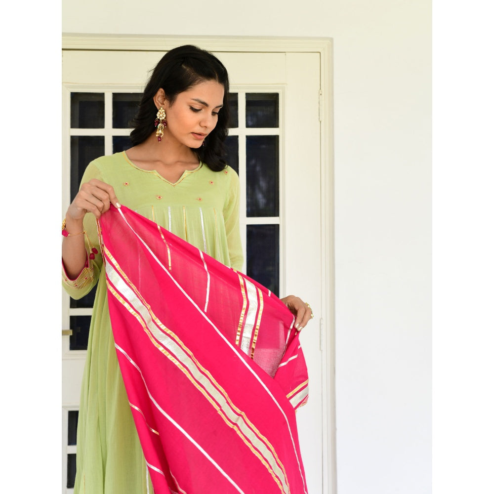 OMAANA Angoori Adaa Anarkali Sets (Set of 3)