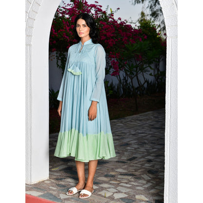 OMAANA Blue West Wind Tassel Dress