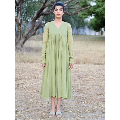OMAANA Green Spring Days Breezy Dress