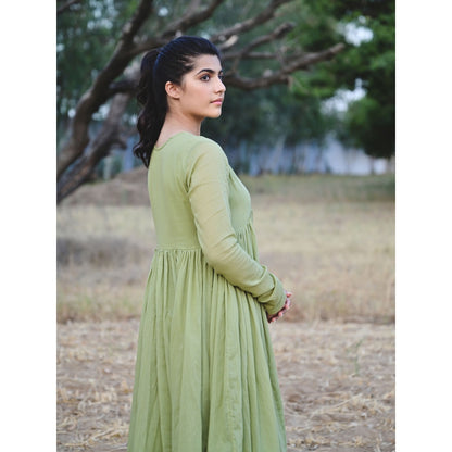 OMAANA Green Spring Days Breezy Dress