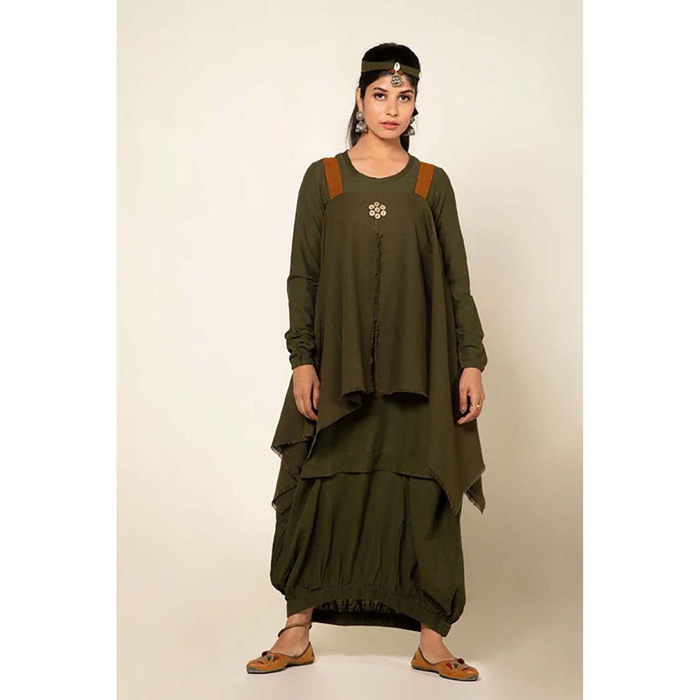 OMAANA Army Green Boho Me Maxi Dress