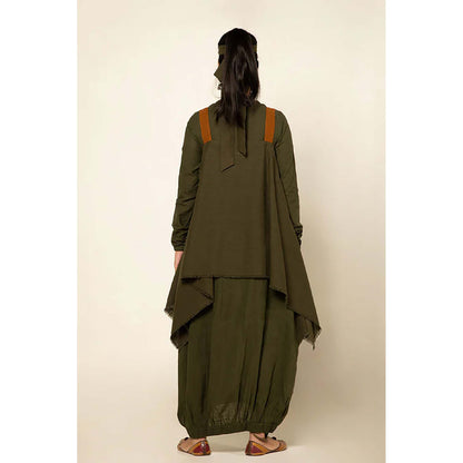 OMAANA Army Green Boho Me Maxi Dress