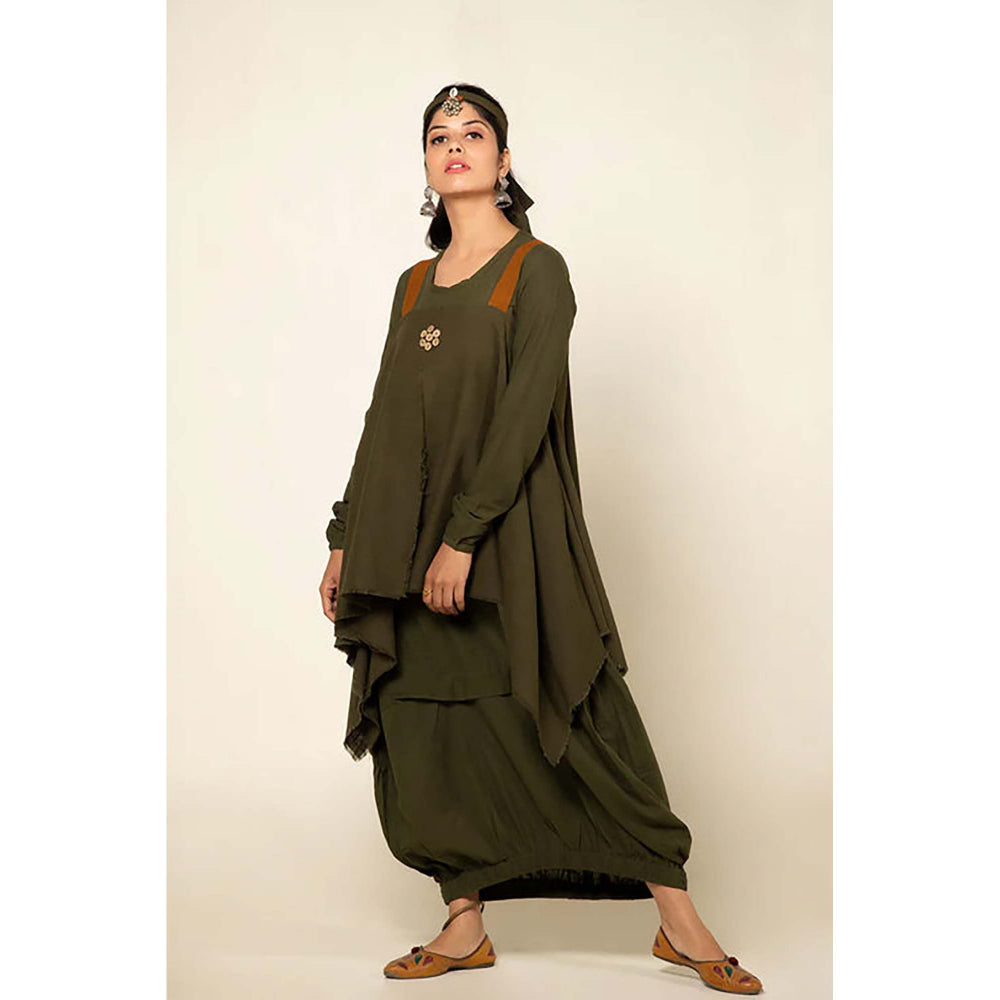 OMAANA Army Green Boho Me Maxi Dress