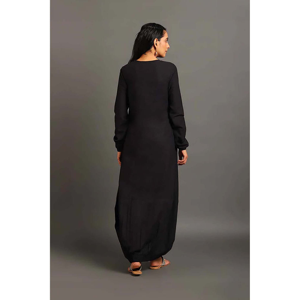 OMAANA Black Boho Vibes Maxi Dress