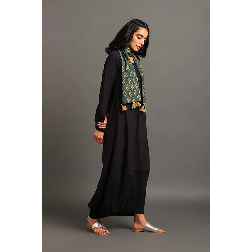 OMAANA Black Boho Vibes Maxi Dress