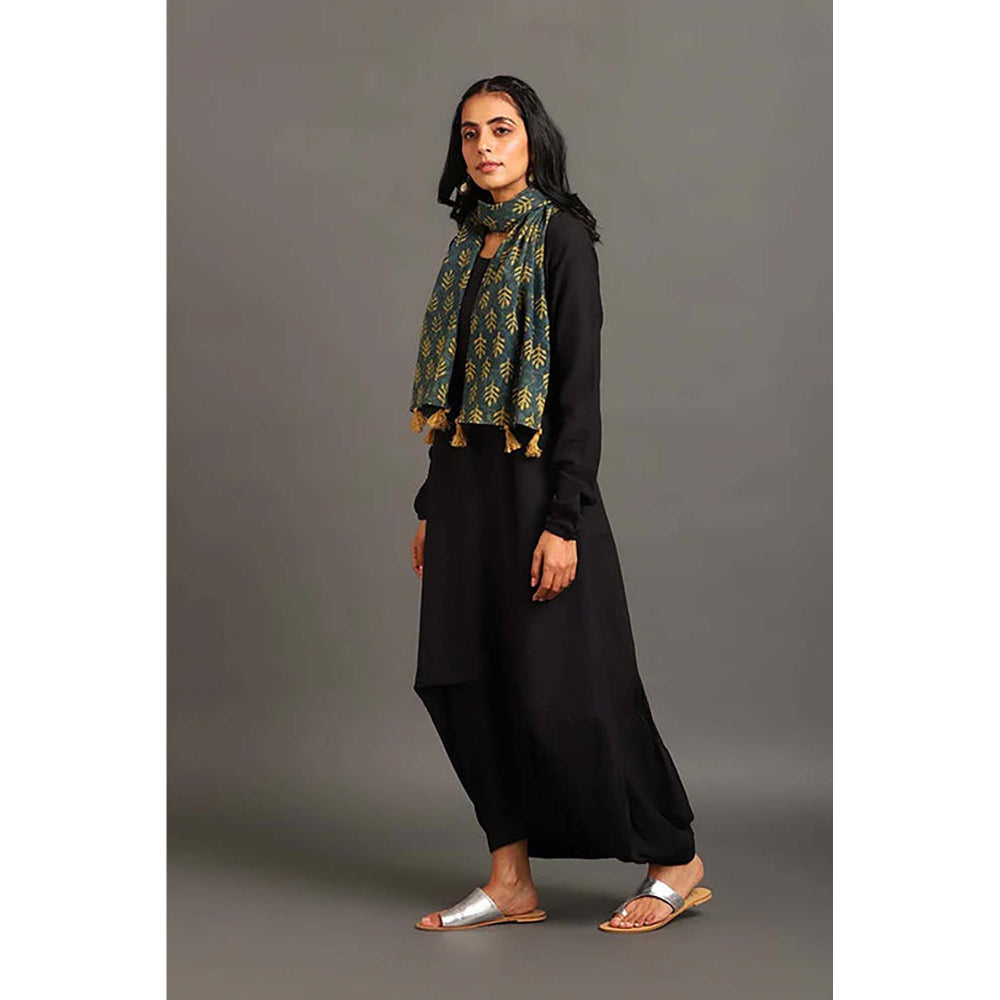 OMAANA Black Boho Vibes Maxi Dress