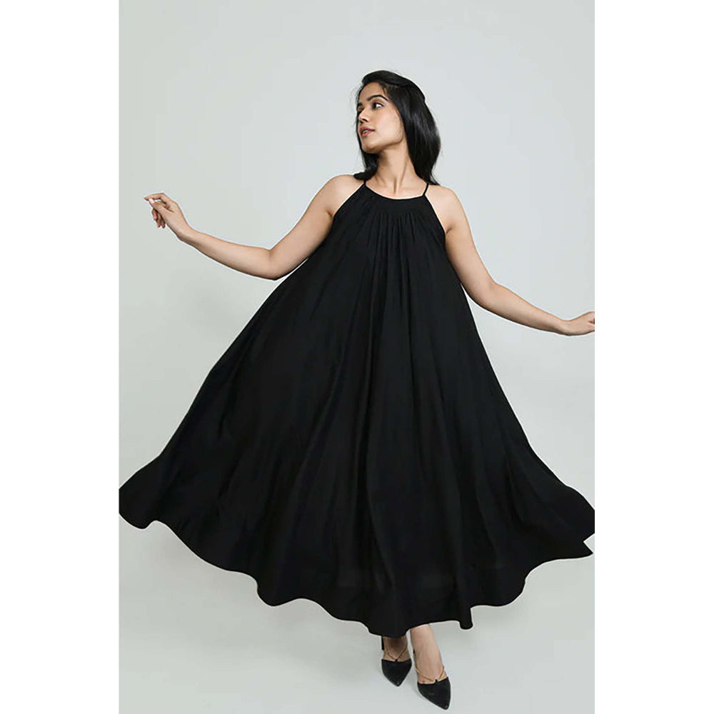 OMAANA Black Glam Maxi Dress