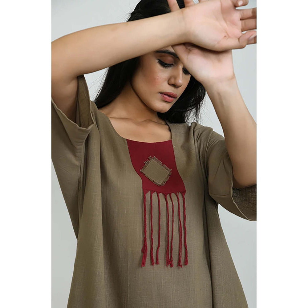 OMAANA Chikoo Orchard Boho Maxi Dress