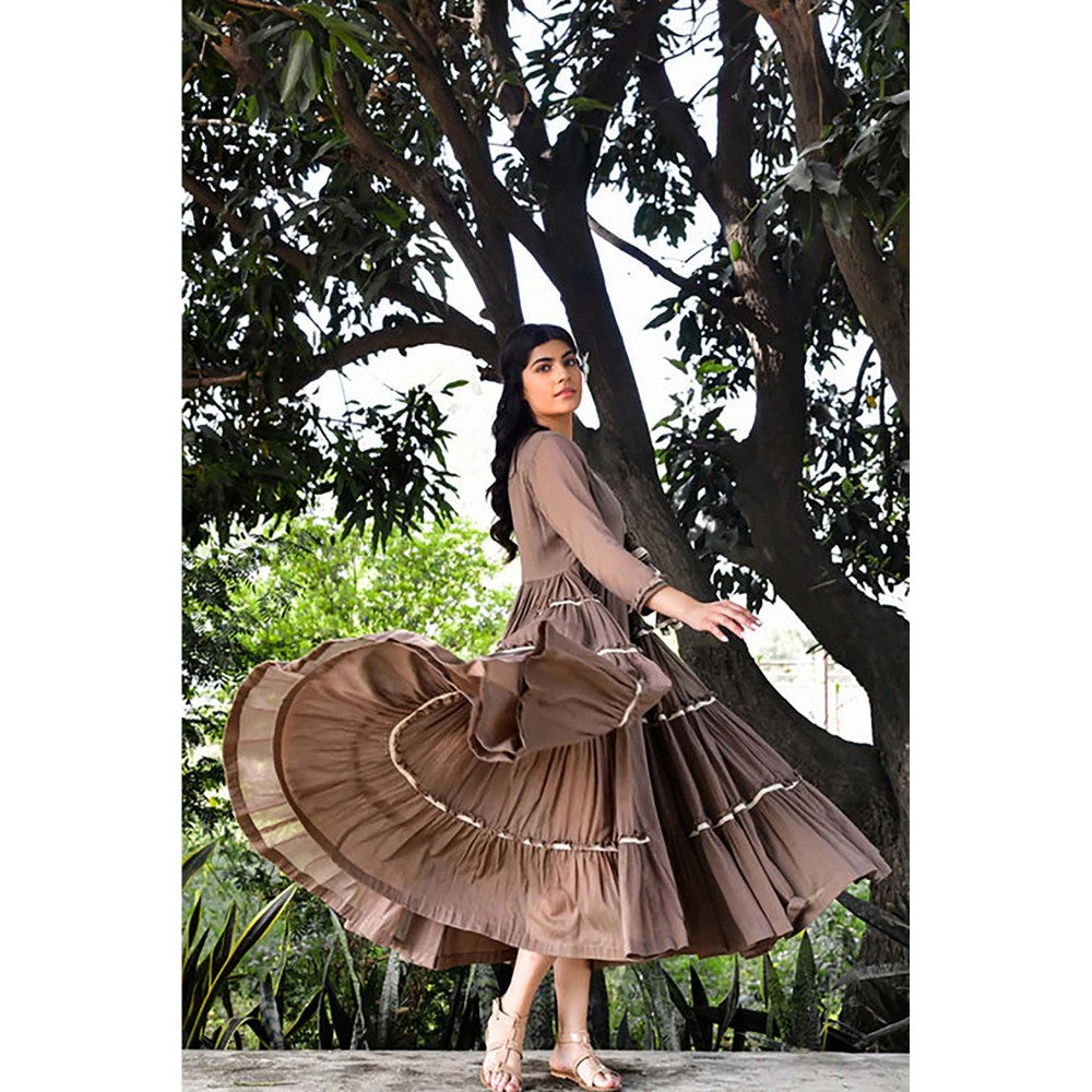 OMAANA Choco Delight Summer Maxi Dress
