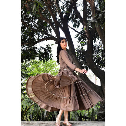 OMAANA Choco Delight Summer Maxi Dress