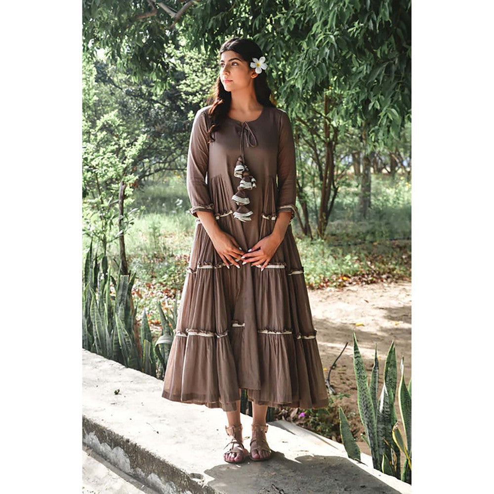 OMAANA Choco Delight Summer Maxi Dress